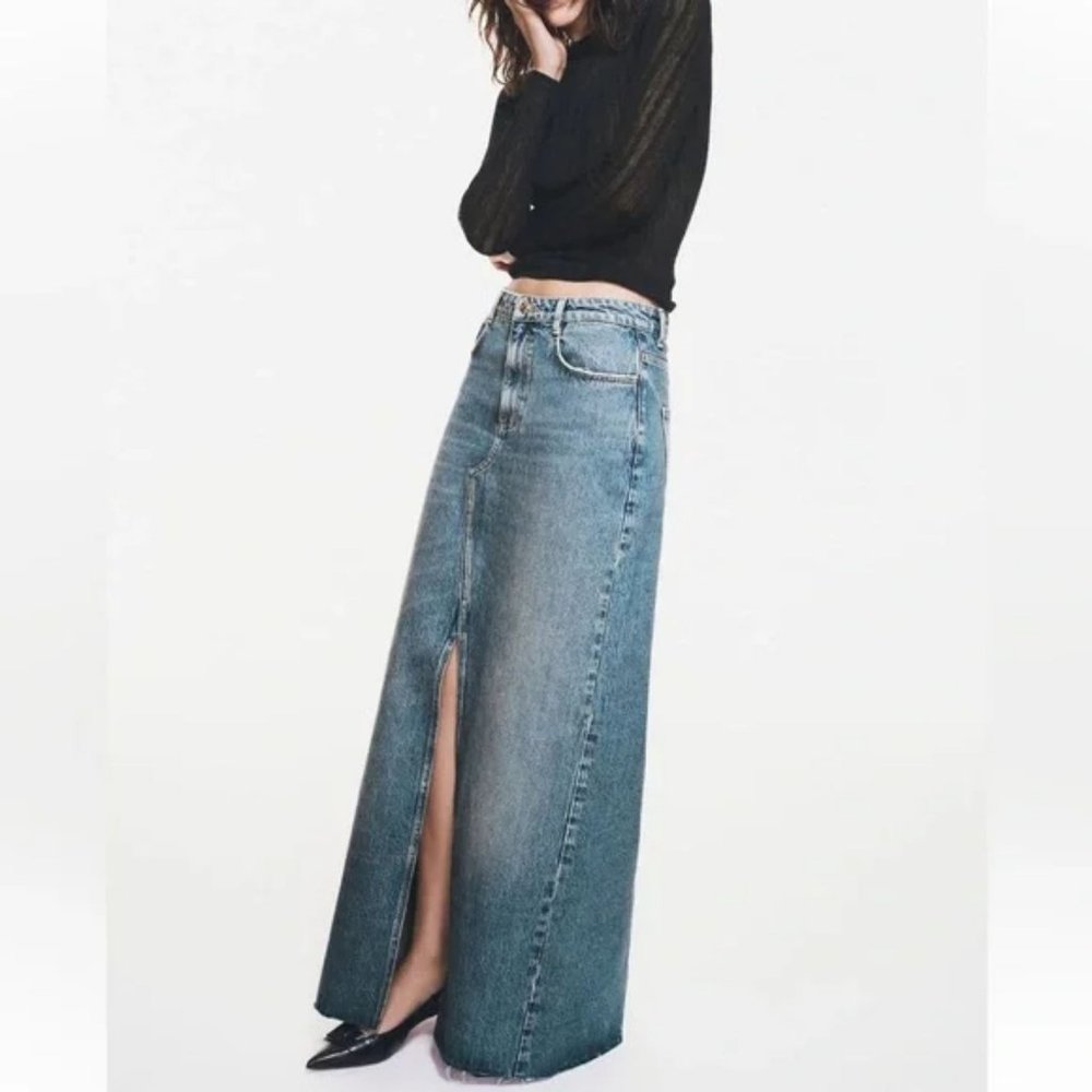 ZARA DENIM SKIRT Z1975 - Picture 1 of 6